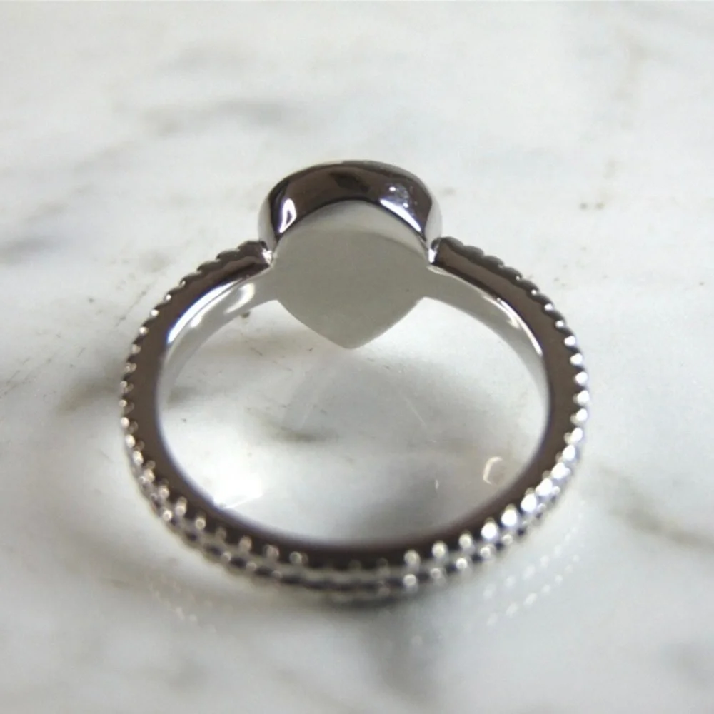Womens Sterling Silver‎ Modernist Opal Ring
